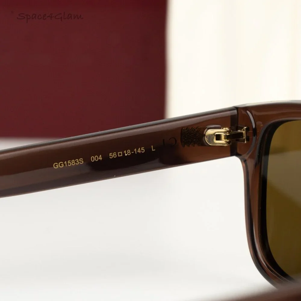 Gucci Men Sunglasses Brown Square GG1583S 004 NEW AUTHENTIC